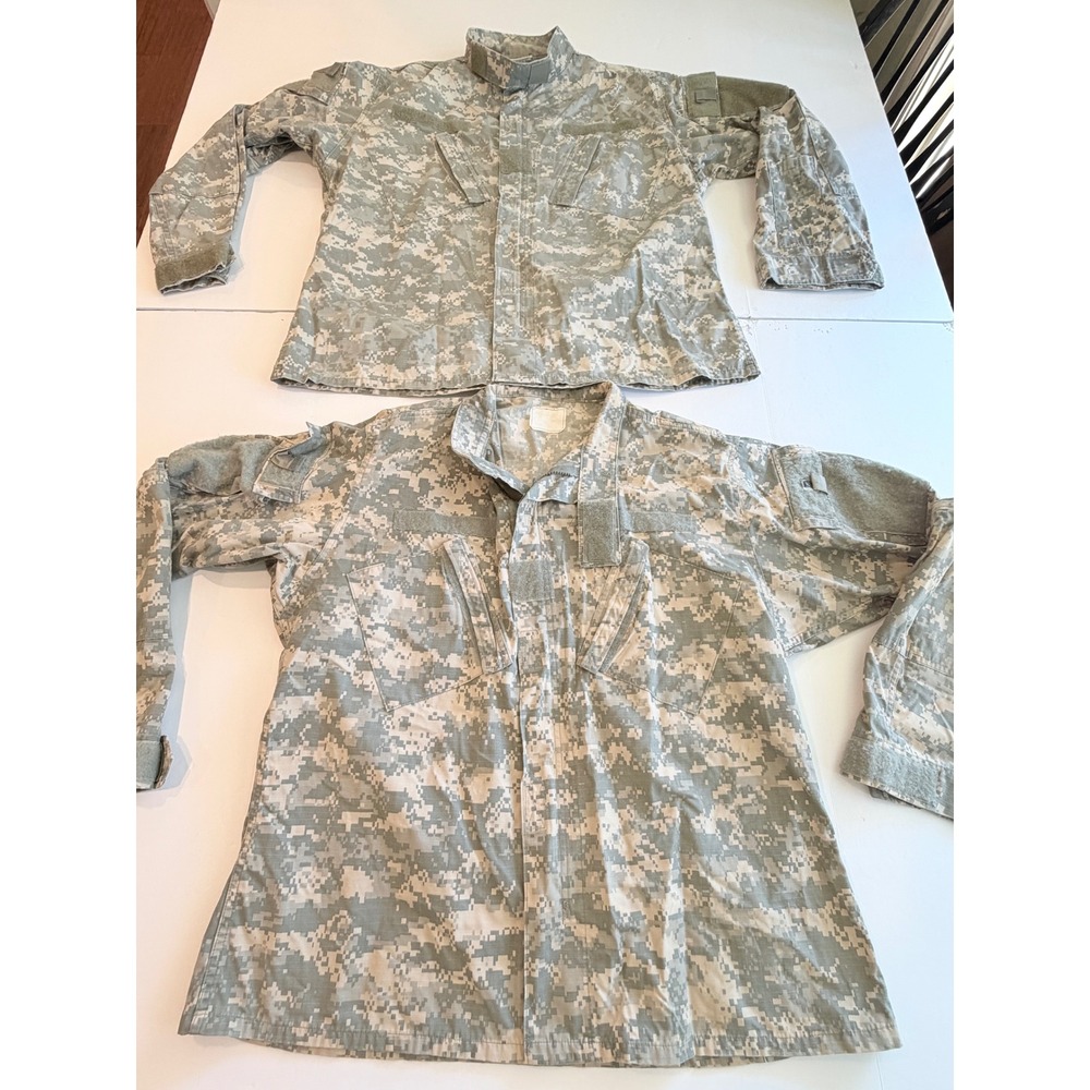 Lot of 2 US Army ACU UCP Digital Camo Field Shirt Jacket Large Regular